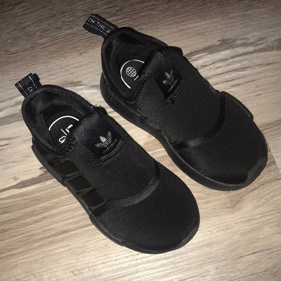 adidas Shoes Adidas All Black Toddler Slip On Sneakers Size 8